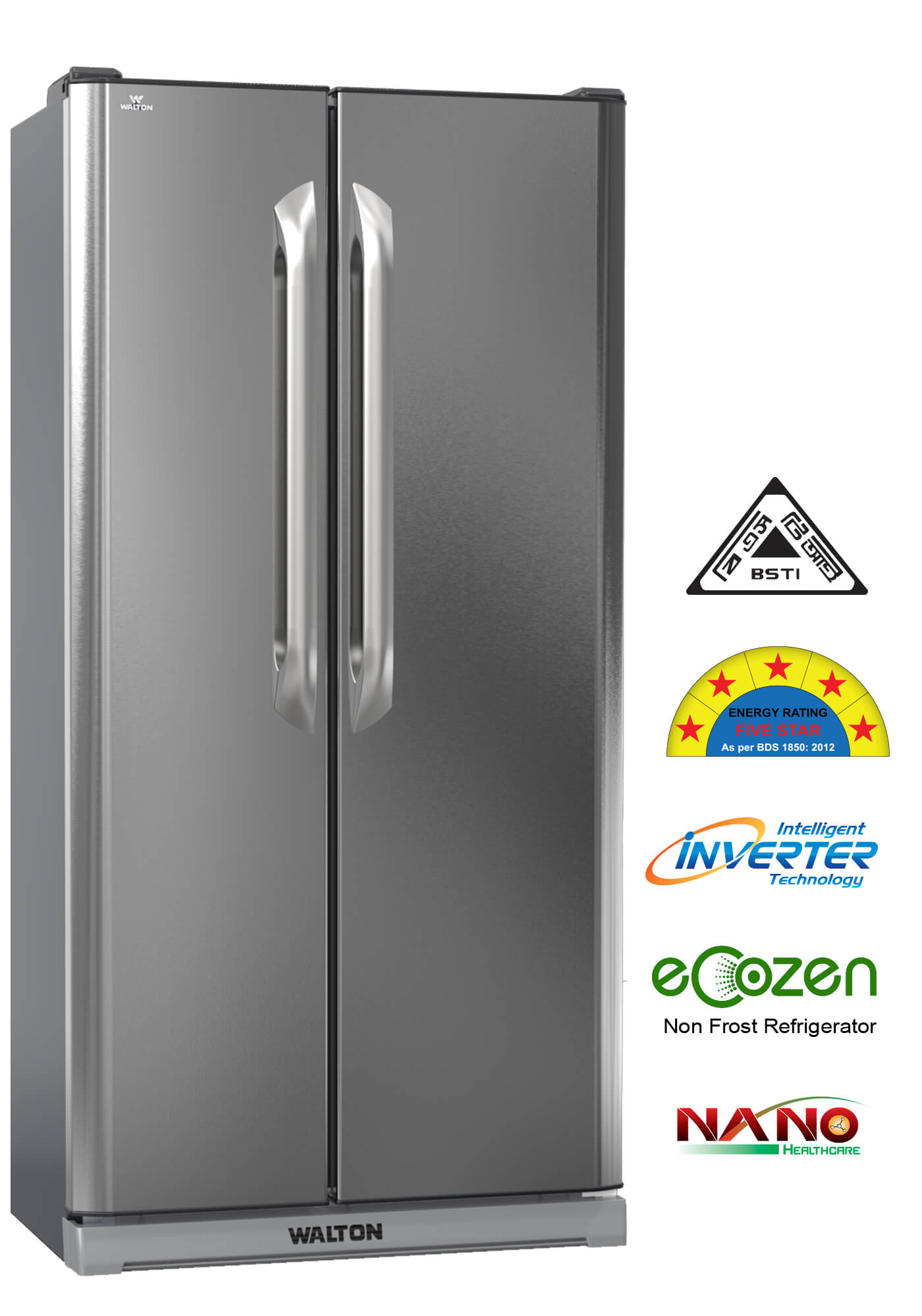 WNI-5F3-RXXX-XX Walton Refrigerators Double Door 501 Ltr â Satkhira Service